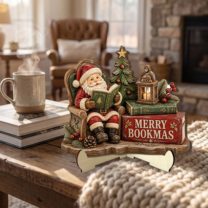 Décoration de table de Noël en bois plat 2D