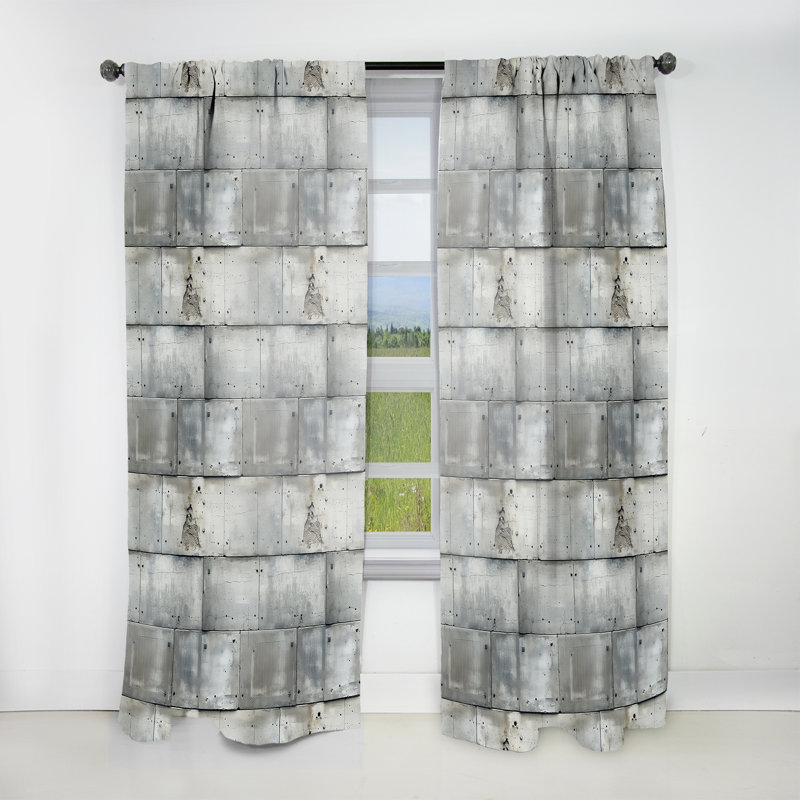 Minimalisme industriel - Rideau moderne - Velours obscurcissant - 1 panneau, L 52 po x L 120 po