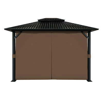 Aoodor Replacement 4-Panel Gazebo Sidewall Curtains