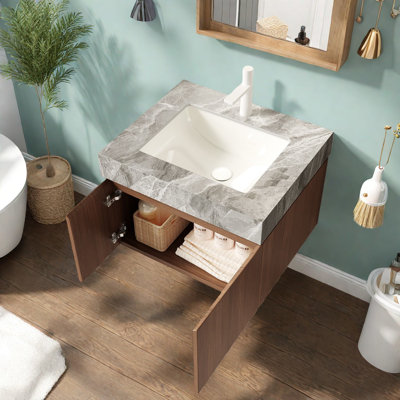Meuble-lavabo et lavabo peu encombrant, salle de bain moderne en contreplaqué 24 po