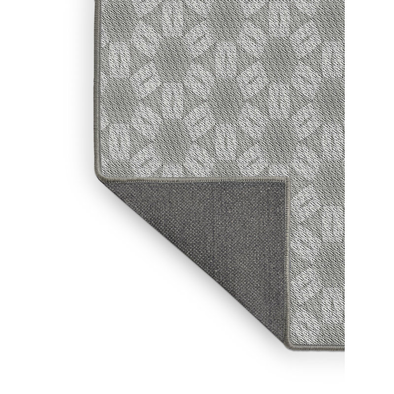 Tapis gris tissé à la machine, Rectangle 5 pi x 8 pi