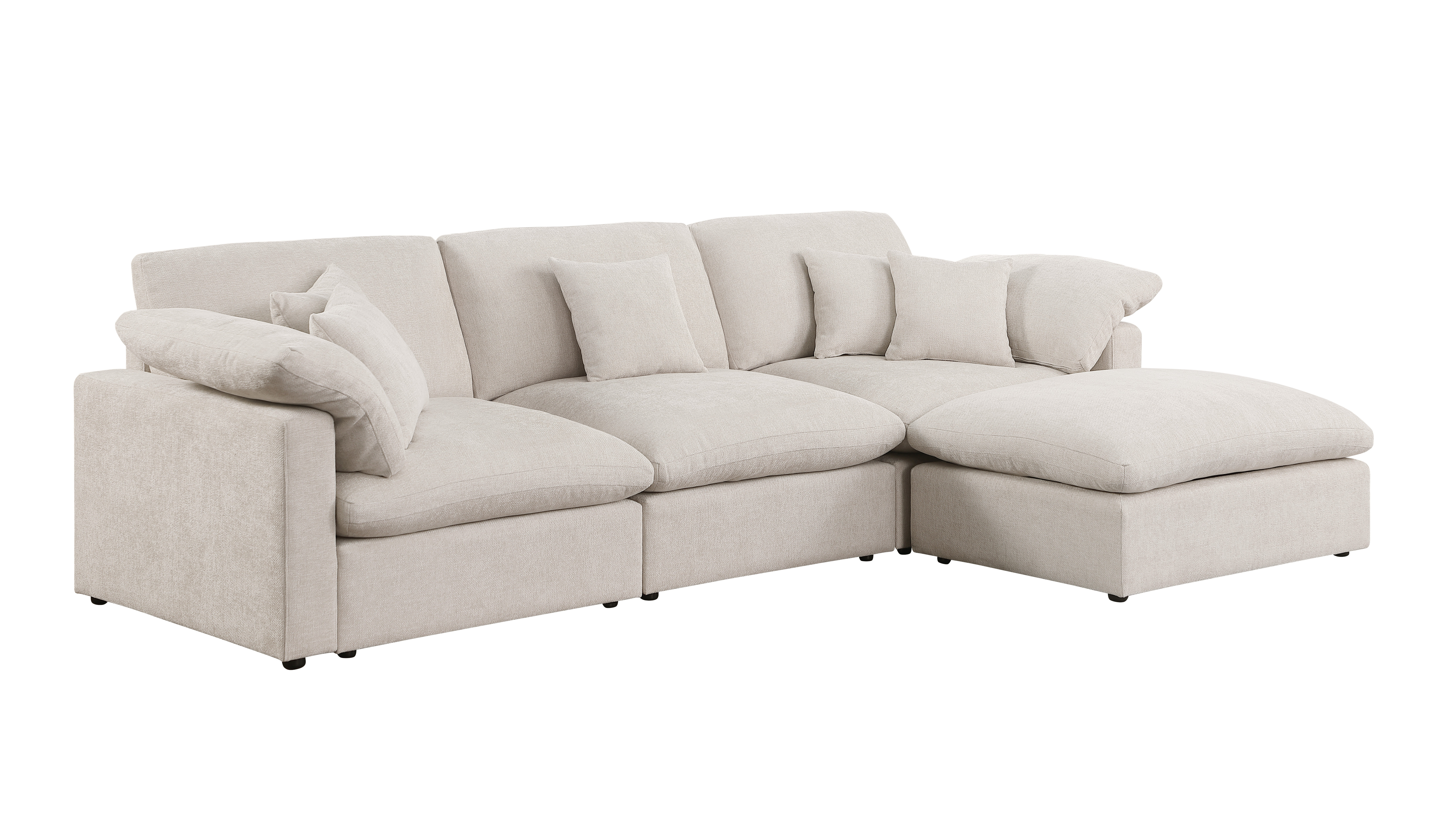 Hokku Designs .L-Shaped Cloud Couch | Embrace Cloud-Like Comfort With Modular Ottomans | Wayfair