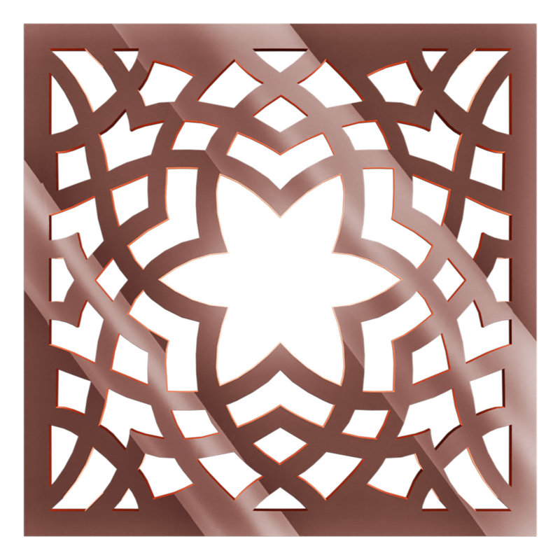 Panneaux muraux décoratifs en acrylique Paris, moyen, l 15 3/8 po x H 15 3/8 po x T 1/8 po, miroir or rose, Or rose