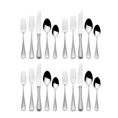 Mikasa Clarissa 20-Pc Flatware Set, Stainless Steel, Service For 4