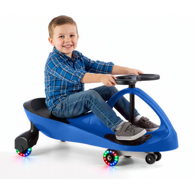 Wiggle Car for Kids - Balançoire en voiture pour enfants de 3 ans et plus - Jouets pour tout-petits avec roues arrière clignotantes à DEL, sans piles, engrenages ou pédales