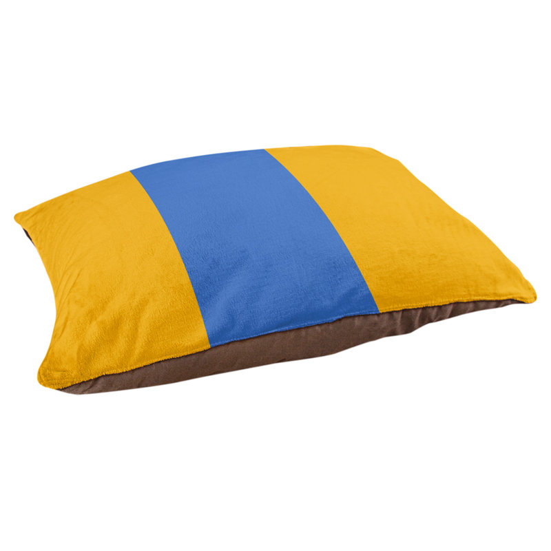 Coussin de lit pour chien Cincinnati, Très grand (l 50 po x P 40 po x H 7 po), Doré / bleu / doré