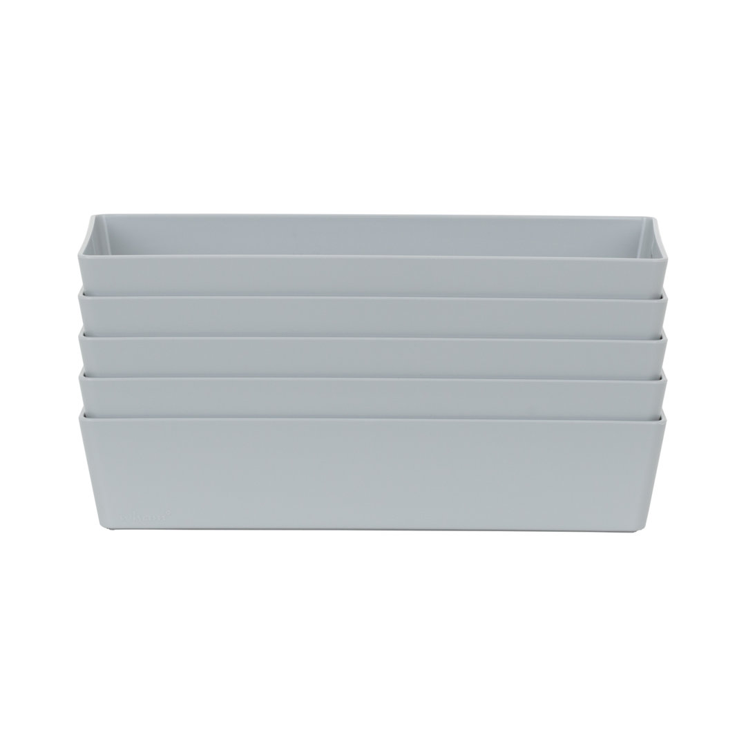 Wham 2.01 Studio Basket Rectangular Pack of 5 Cool Grey