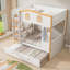 Lits de rangement, lit superposé double en bois surdimensionné avec lit gigogne pour chambre d'enfant