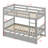 Bunk Bed With Integrated Trundle, Sturdy Ladder, And Protective Guardrails-1860375030