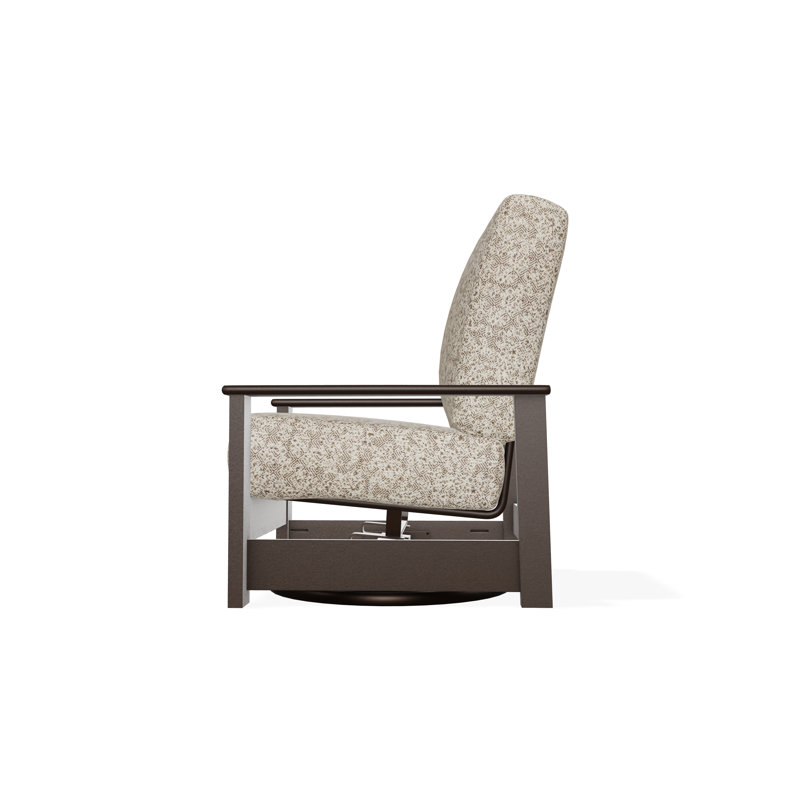 Leeward Marine Grade Polymer Deep Seating Cushion Swivel Hidden Rocker, Restore Sparrow, Kona