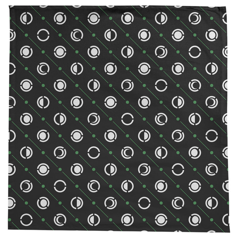 Nappe des phases de lune classiques, Noir / Vert / Blanc