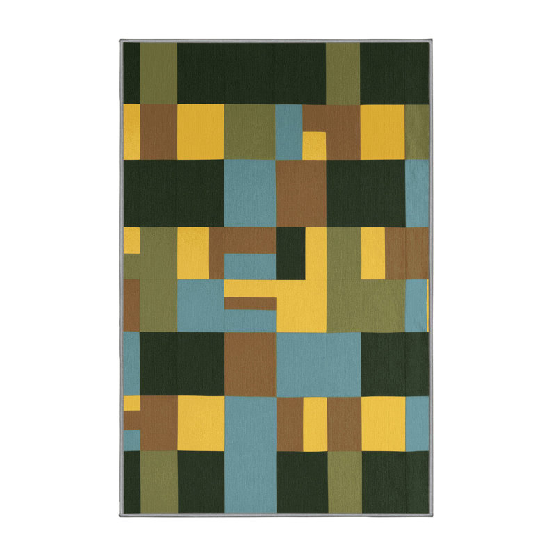 Cubic Earth Rug, Rectangle 2' x 3'
