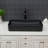 24"X13.5" Black Ceramic Rectangular Vessel Bathroom Sink-124471340