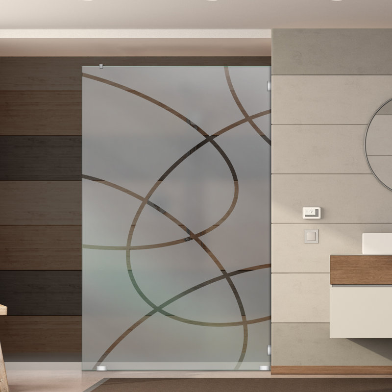 Panneau fixe en verre givré au design élégant