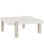 Modern Mist 44" Wide White Quartz Top Light Oak Base Square Cocktail Table