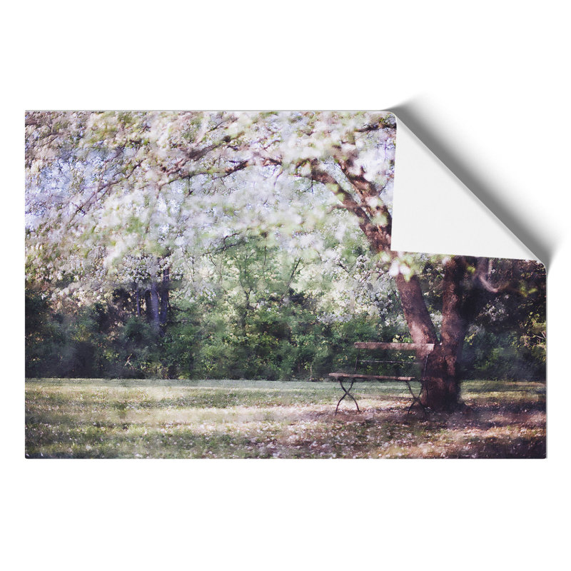 Blossom Tree in a Park Painting - Frameless Print, 42cm H x 59cm W x 0.1cm D