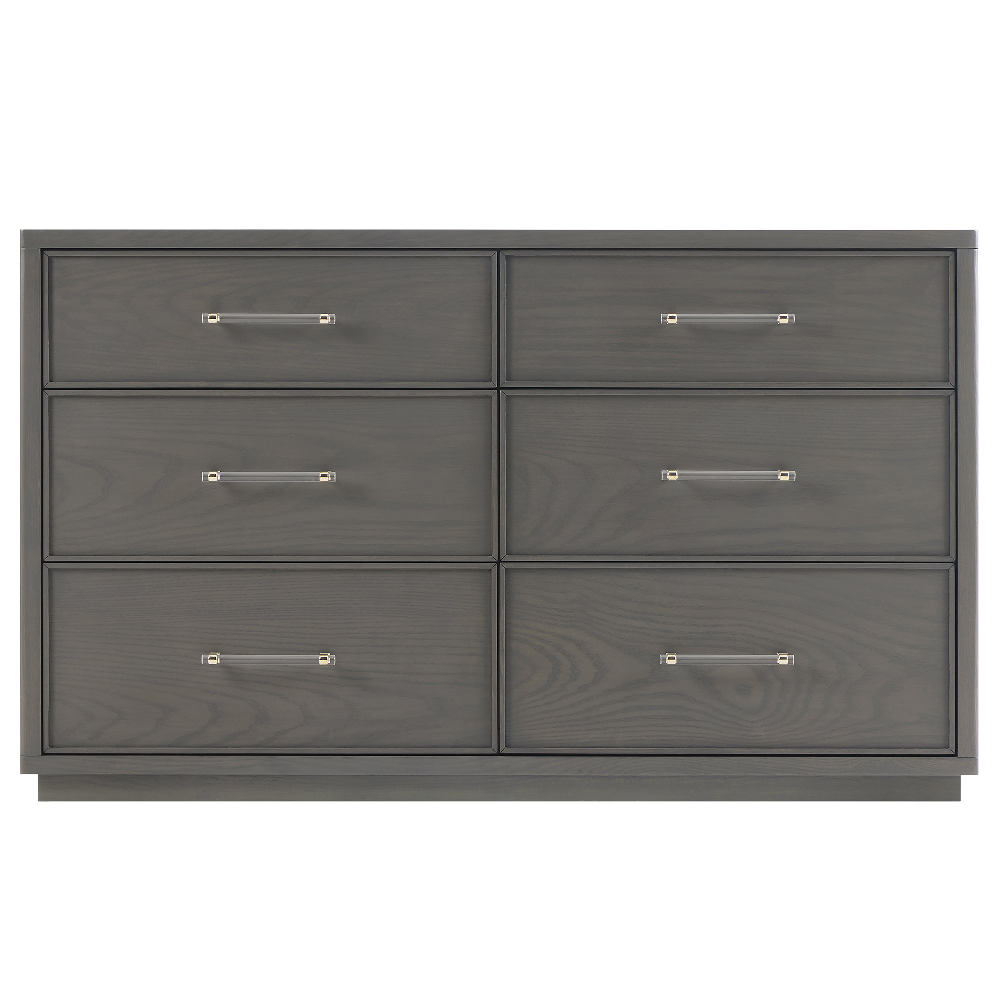 Vienna 6 Drawer Dresser, Darkwash Ash With Acrylic