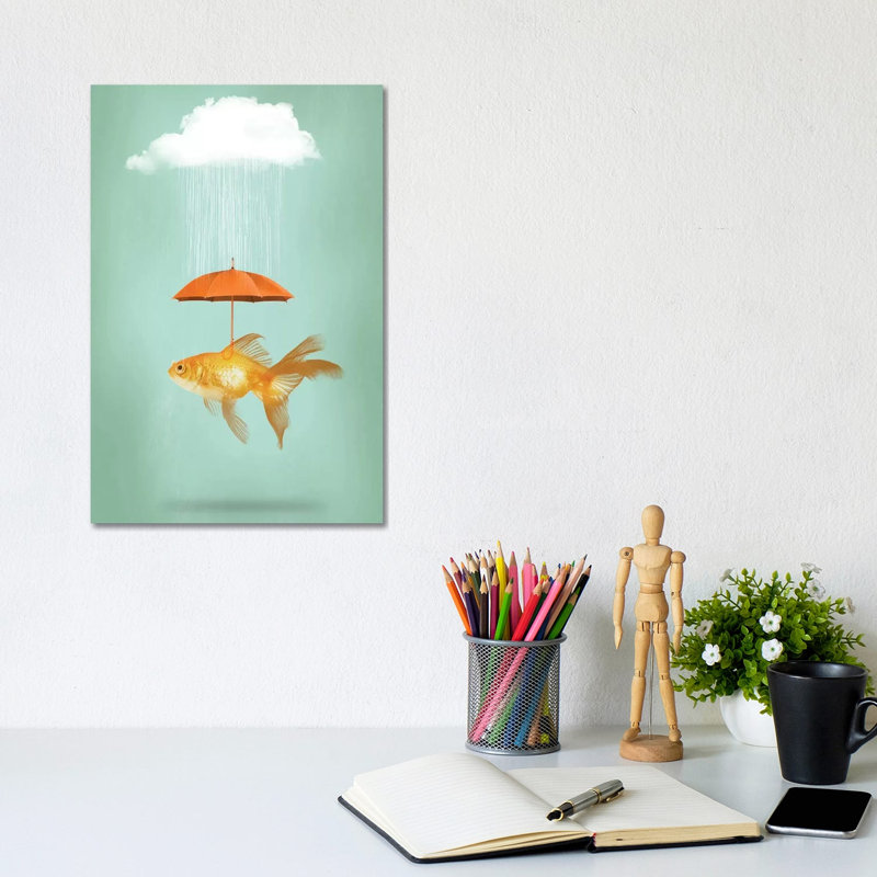Fish Cover III by Vin Zzep - Print on Canvas, Wrapped Canvas, 20.32 cm H x 30.48 cm W