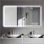 Miroir de salle de bain avec lumières à DEL, antibuée, à intensité variable, fixation murale, horizontal / vertical