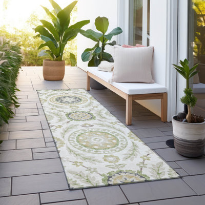  Machine Washable Indoor/Outdoor Mahaney ACN751 Ivory Rug