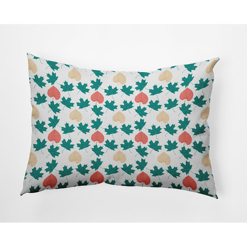 Floral Reversible Throw Pillow, Unreal Teal