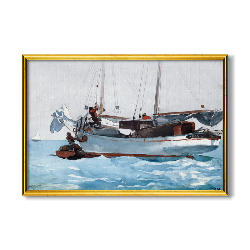 «Take on Wet Provisions», 1903 - Winslow Homer - Toile encadrée sur mesure, 24x34 INNER SIZE, Toile avec cadre