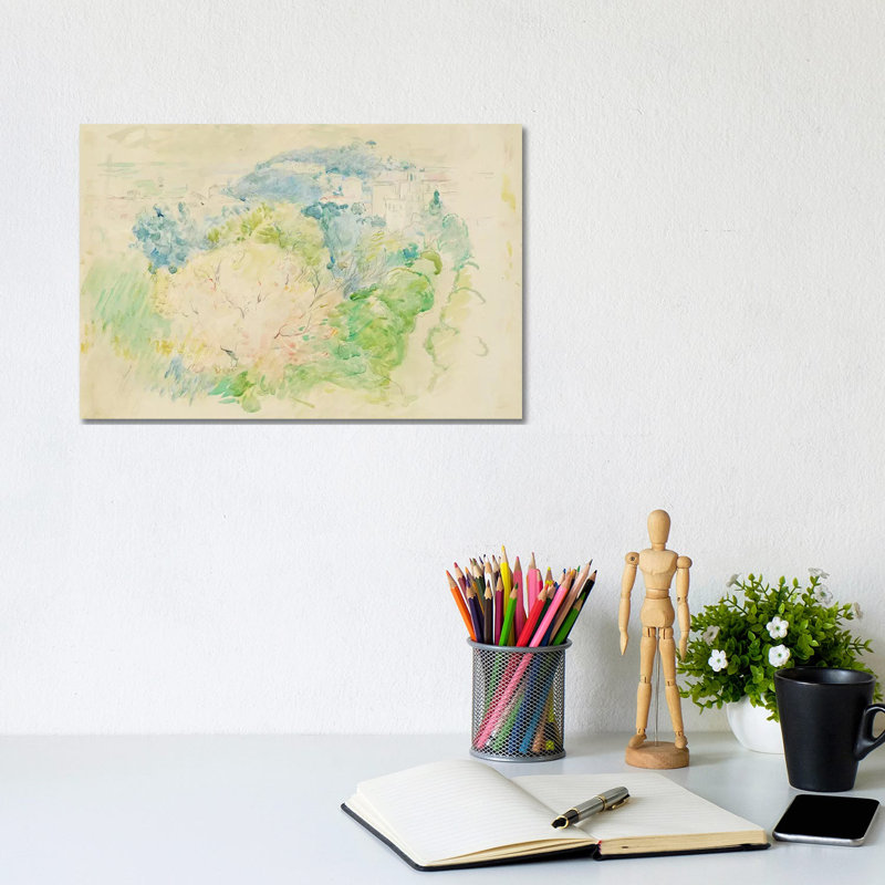Mountain With A Chateau, 1888 by Berthe Morisot - Wrapped Canvas Print, 20.32cm H x 30.48cm W x 1.91cm D