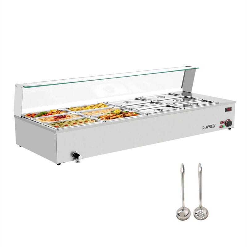 Comptoir chauffant pour table électrique 96QT 1500W 110V 12-Pan