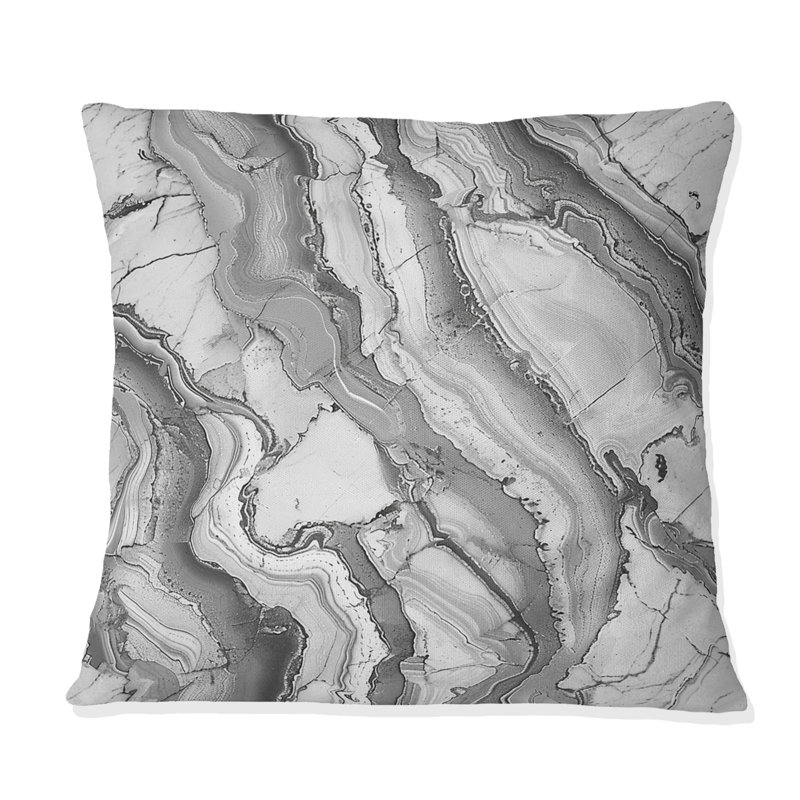 Coussin Grey Marble I - Marble, H 16 po x l 16 po