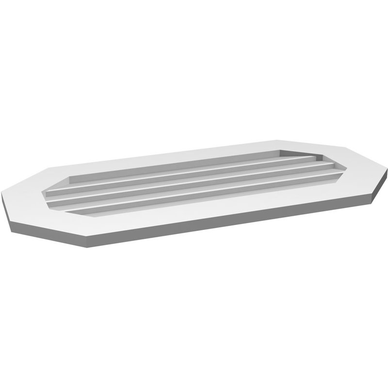 Évent horizontal gondole allongé en surface octogonal Signature, H 18 po x l 36 po x P 1 po