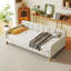 Lit de jour blanc simple avec 4 pieds - Lit uni et rembourré pour tous les styles de décoration intérieure 4 po, espaces modernes