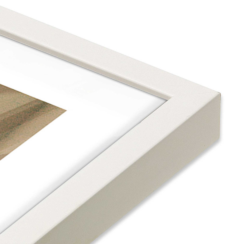 Motif d'arches tranquilles, Cadre simple blanc opaque, H 12 po x l 15 po x P 1,25 po
