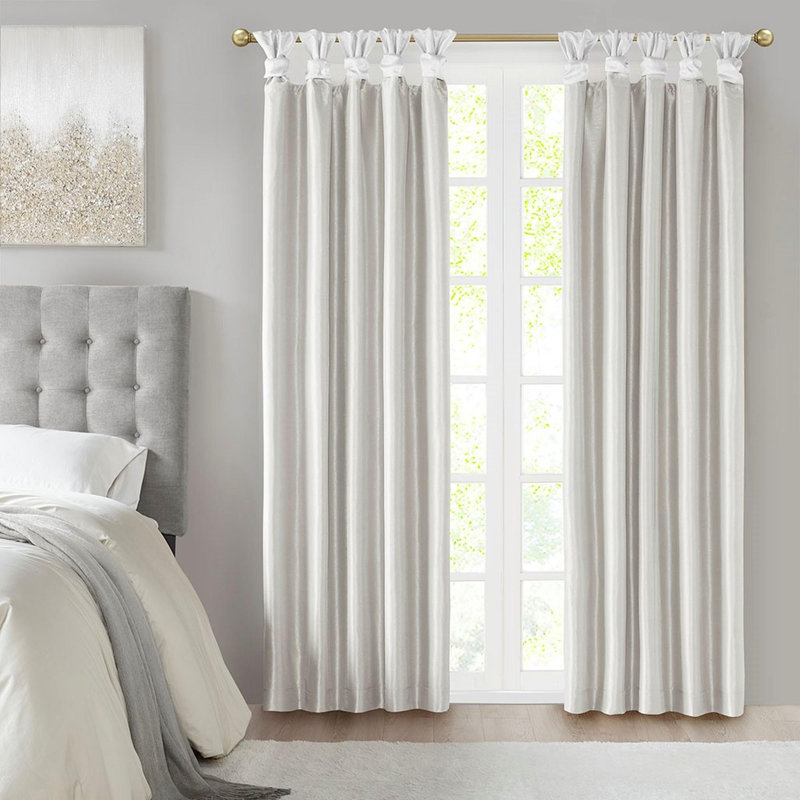 Panneau de rideau 50 "Twist Tab Total, Blanc, L 50 po x L 84 po