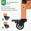 40? H Garden Potting Bench Table with Lockable Castors-562766459