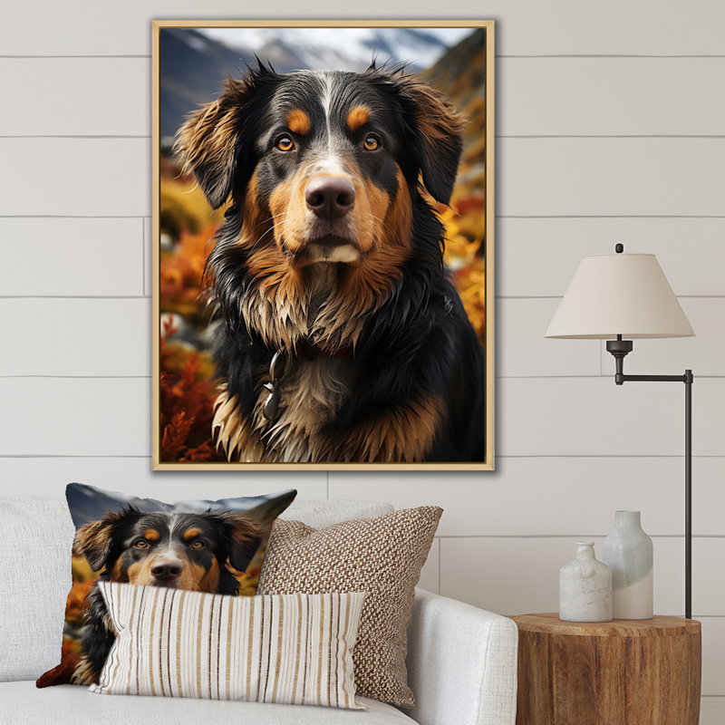 Bernese Mountain Majesty III, Cadre photo blanc, H 44 po x l 34 po