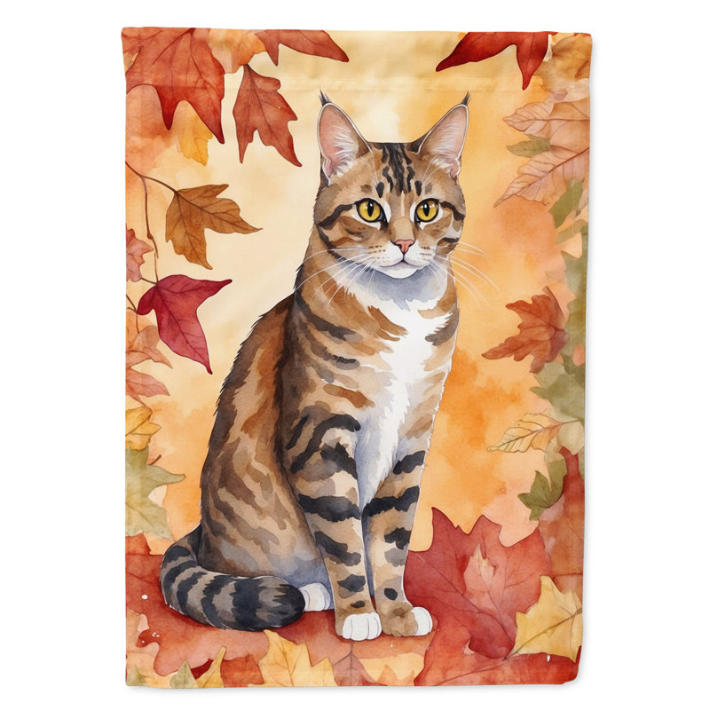 Chat en feuilles d'automne, Jaune californien pailleté
