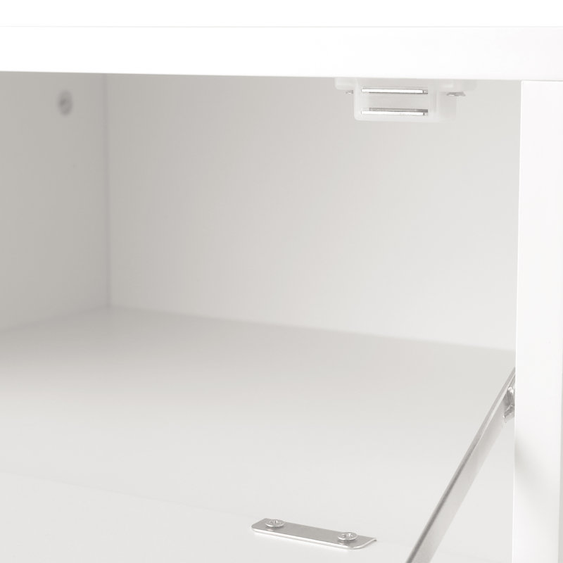 Table de bout robot Anabelia avec rotation à 360 °, Blanc