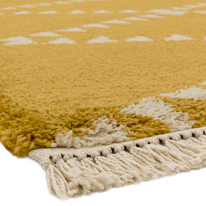 Pickerel Berber Style Mustard Rug, Rectangle 200 x 290cm