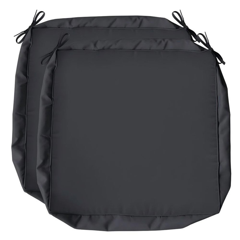 2-Pack 25x25x4 Inch Replacement Water-Resistant Patio Chair Zippered Slipcovers Machine-Washable Furniture Protector (Covers Only)