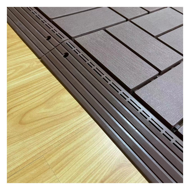 Bande d'étanchéité en polypropylène rouge-brun pour les tuiles de terrasse en plastique emboîtables, Red Brown