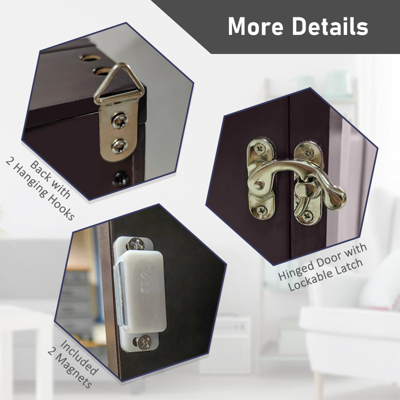 Brown Acrylic Lockable Wall Mounted Jersey Display Case