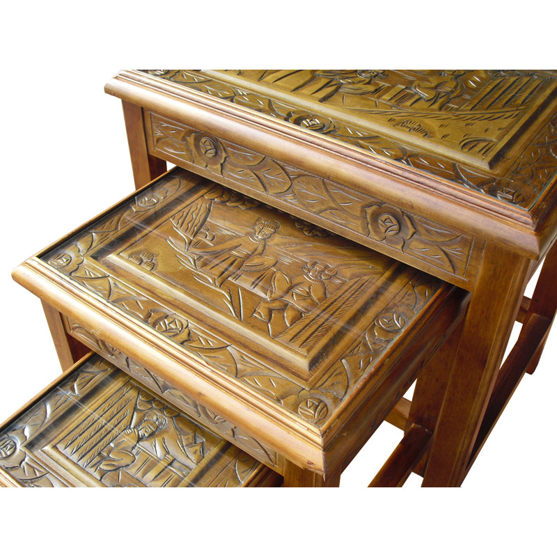 Abrams Glass Top Nesting Tables