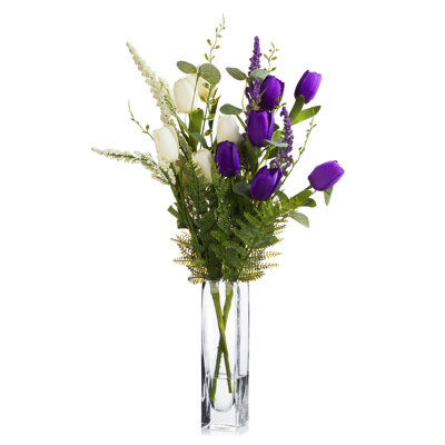 Silk Tulip Arrangement in Vase