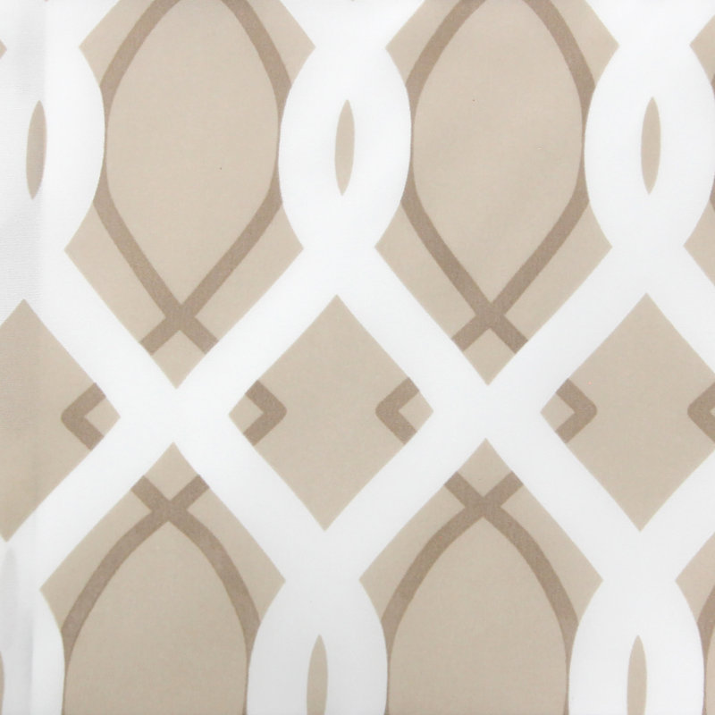 Solid 54" x 84" Grommet Semi-Sheer Outdoor Curtain Panel, 54" W x 84" L, Geometric Admiral