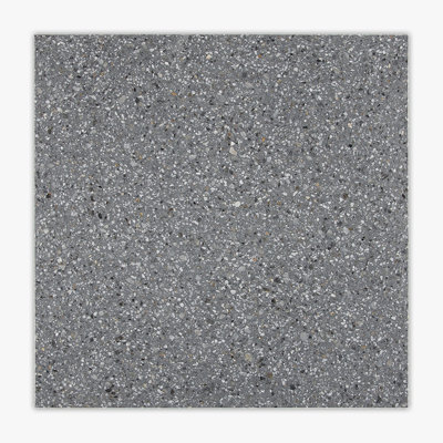 Dark Grey Polished 24x24 Real Terrazzo Tile