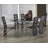 Glantz Extendable Glass Top Metal Base Dining Table