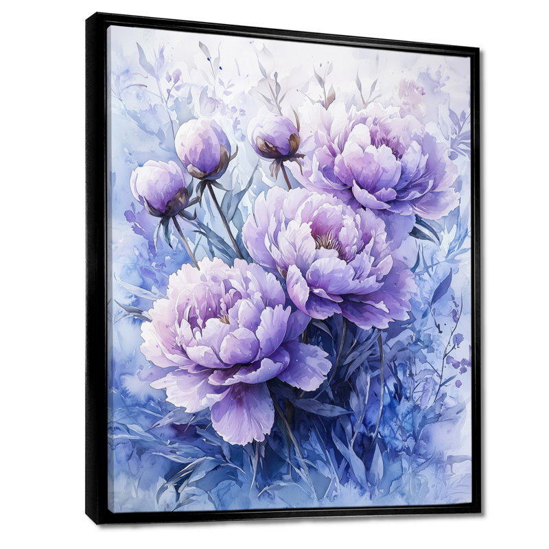 Irene - Floral Canvas Prints, Noir, noir, noir, noir, Impression encadrée sans passe-partout, H 20 po x l 12 po