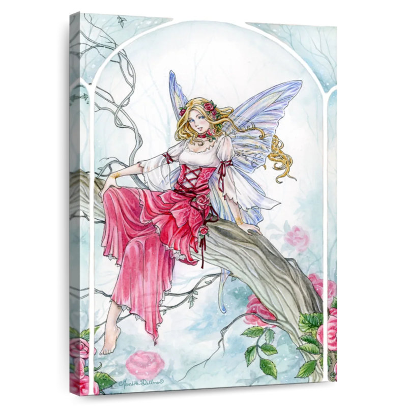 Kelan Misty Rose Fairy, 51" H x 34" W