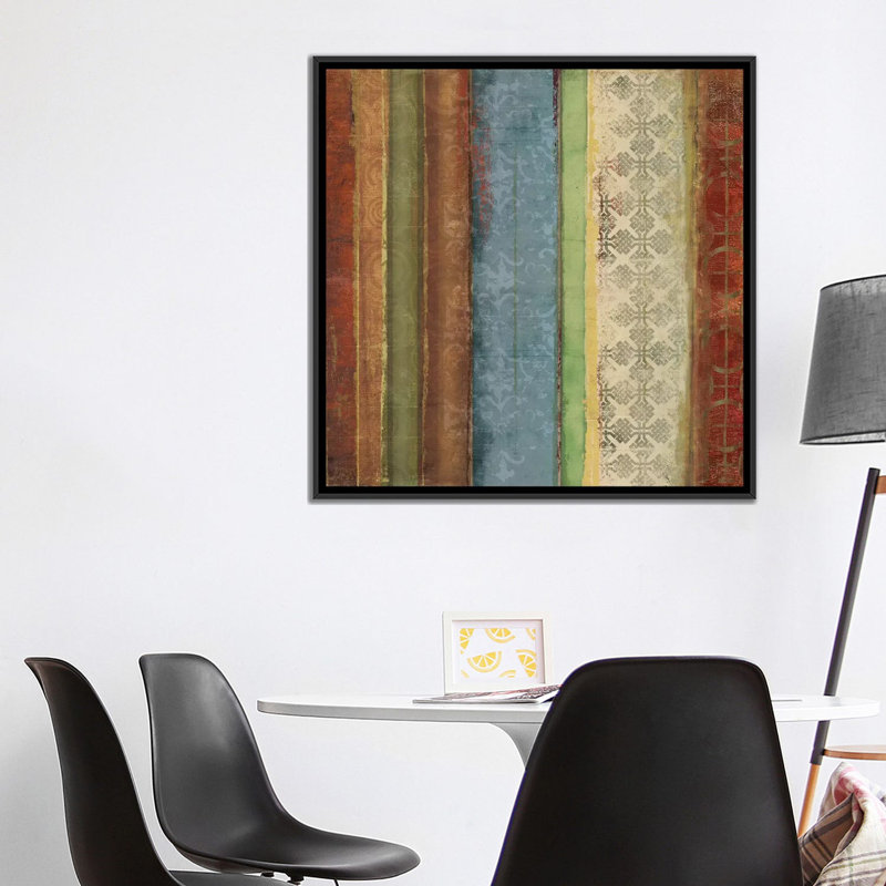 « automne pattern », impression sur toile, H 37 po x l 37 po x P 1,5 po, Toile avec cadre noir, Pas de tapis