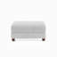 Ermia Modern Upholstered Faux Fur Square Ottoman-111687805